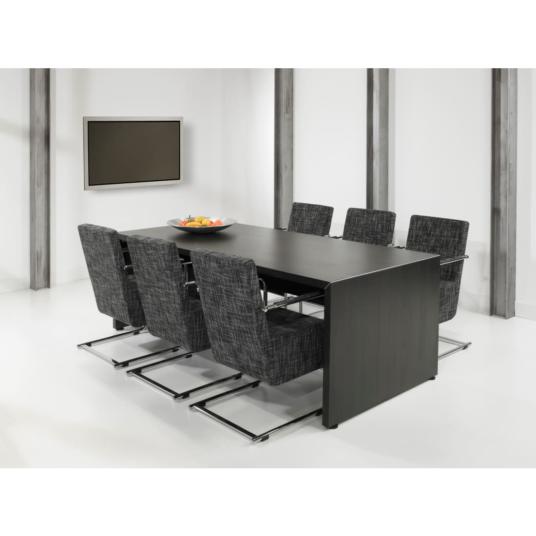 Vergadertafel Manage-IT Donker Eiken 6 Personen 220x100cm - 