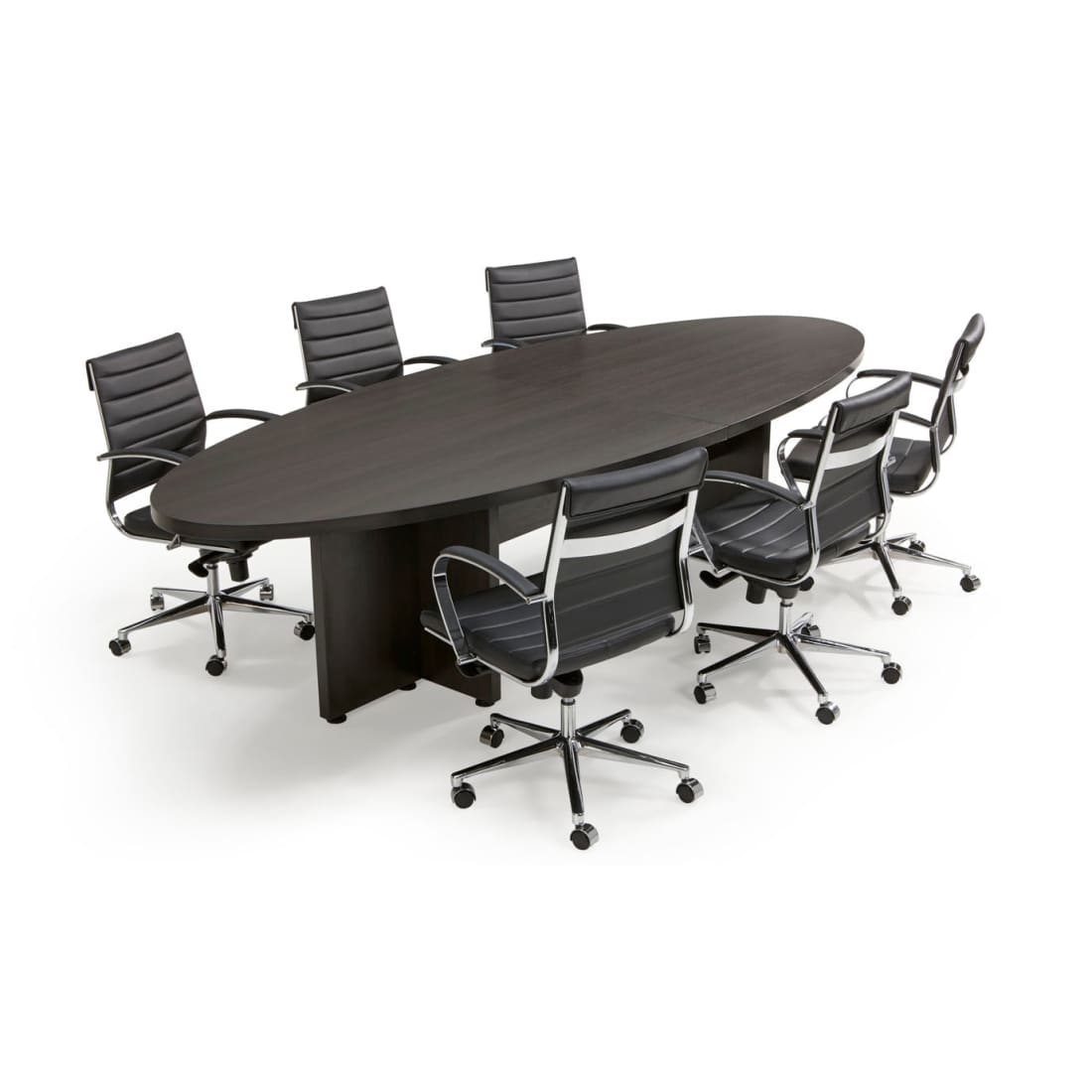Vergadertafel Manager-It Eclipse ovale Donker Eiken 