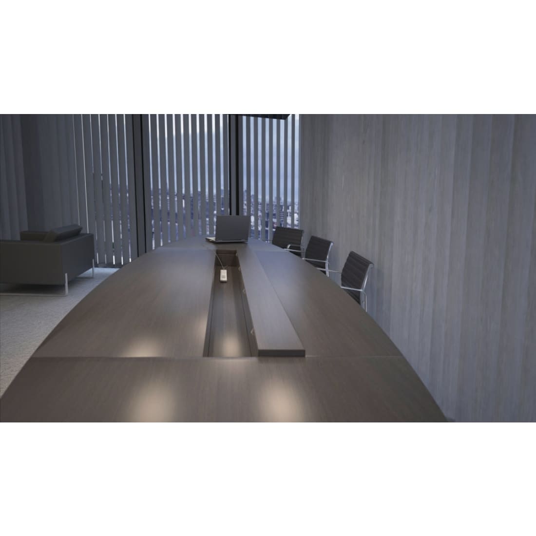 Vergadertafel Manager-It Eclipse ovale Donker Eiken 