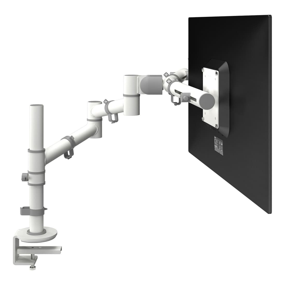 Viewgo monitorarm met 2 armen - Desko wit BS EN ISO 9241 Monitorarm DataFlex 