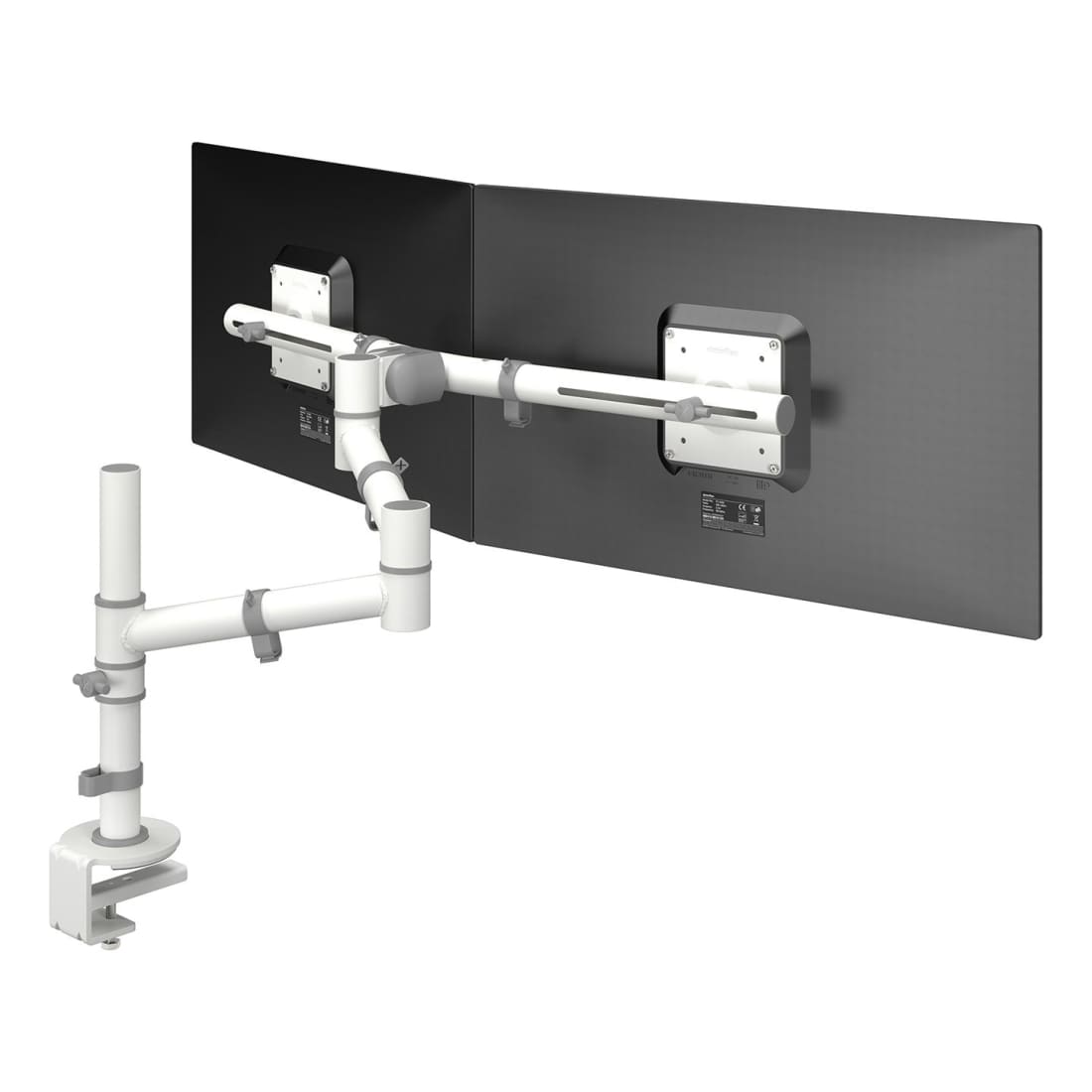 Viewgo monitorarm met 2 armen - Desko wit BS EN ISO 9241 Monitorarm DataFlex 